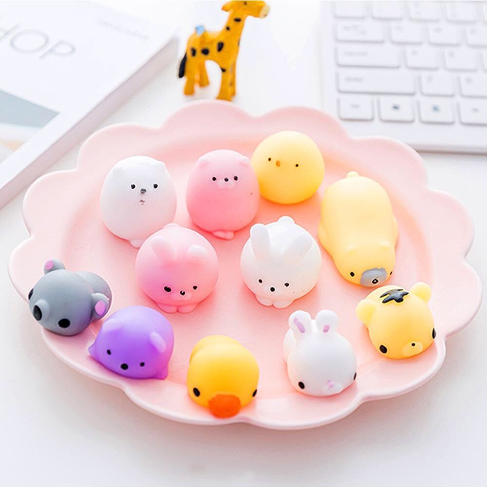 Kawaii Mochi Squishy Toys – Mini Animal Squishies (5-Pack) Party Favors & Pinata Fillers