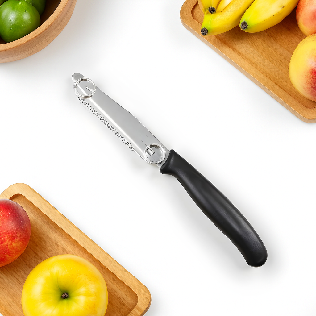 2-in-1 Safe Paring Knife & Adjustable Peeler – Rounded Tip Stainless Steel Prep Tool