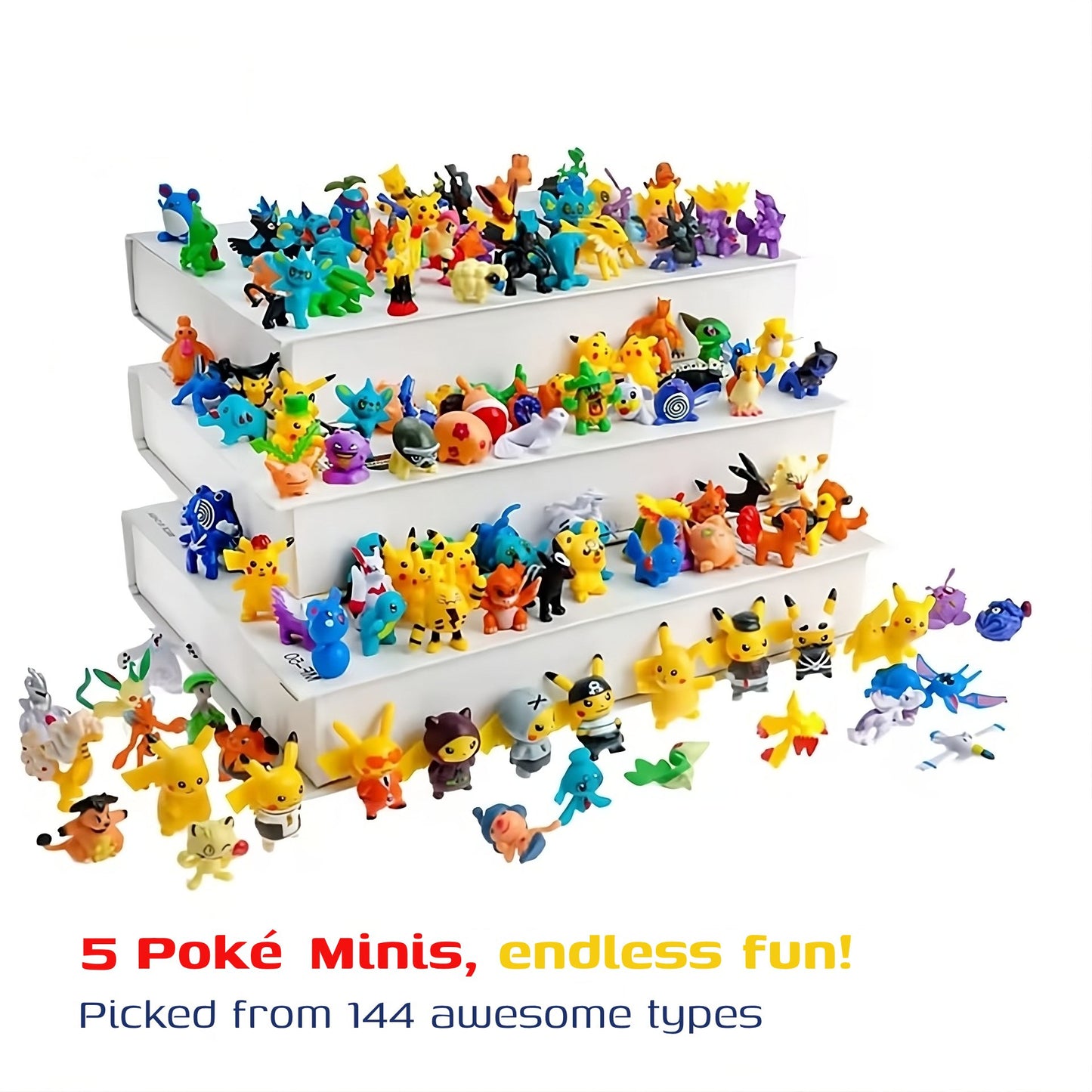 Mini Battle Figures in Poké Ball – Pocket Size Collectible Toy (5 Pack)