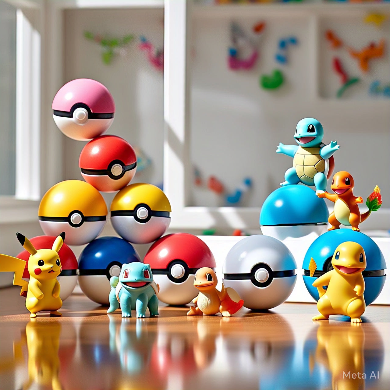 Mini Battle Figures in Poké Ball – Pocket Size Collectible Toy (5 Pack)