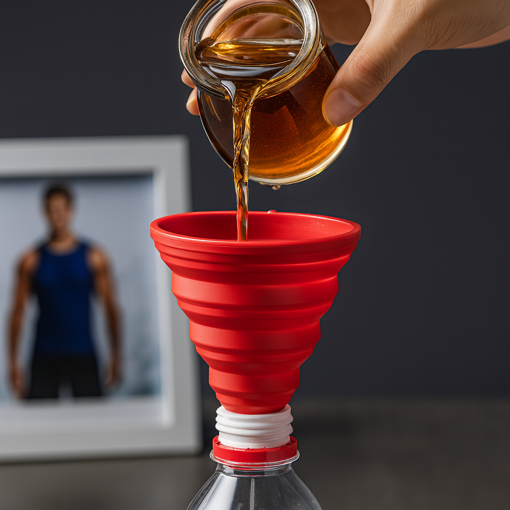 Collapsible Silicone Funnel Set – BPA-Free Foldable Kitchen Funnels (2-Pack)