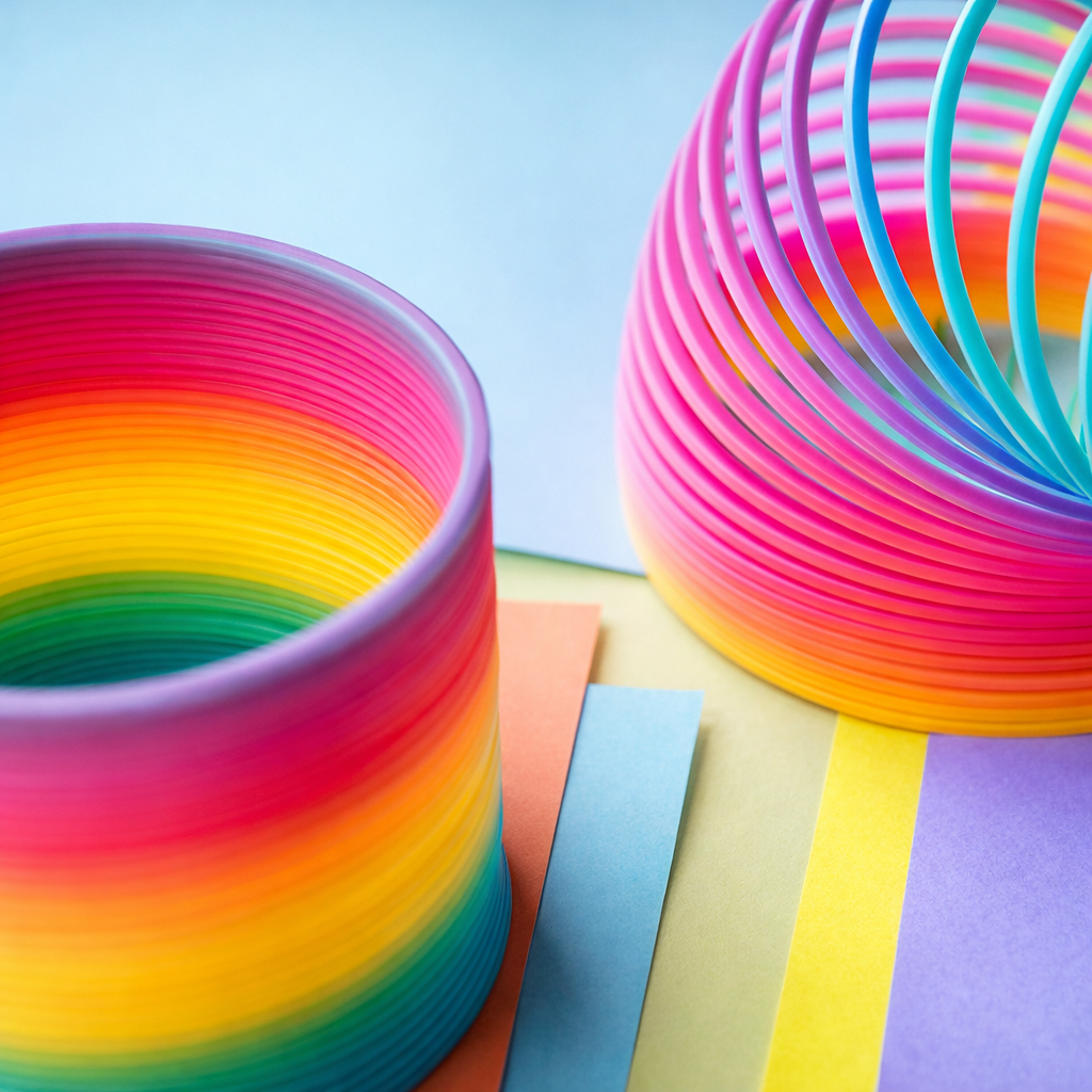 Original Rainbow Slinky Spring Toy – Large Classic Stair-Walking Coil
