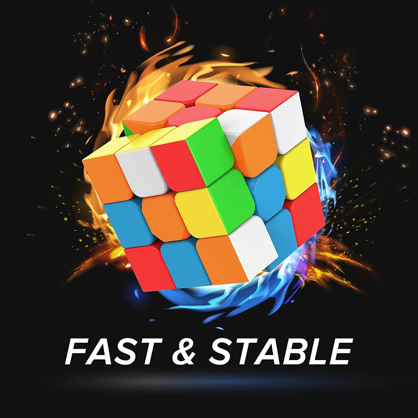3×3 High Speed Cube – Stickerless Smooth Speedcubing Puzzle
