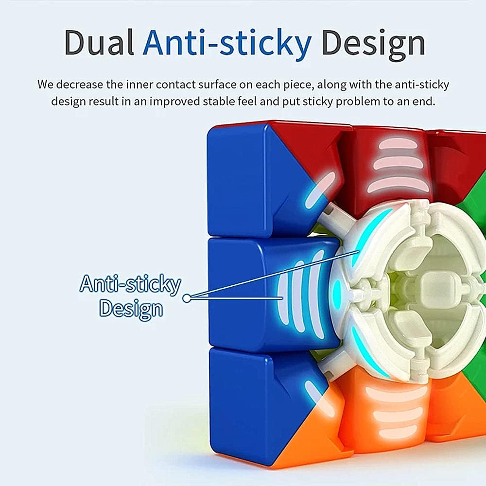 3×3 High Speed Cube – Stickerless Smooth Speedcubing Puzzle