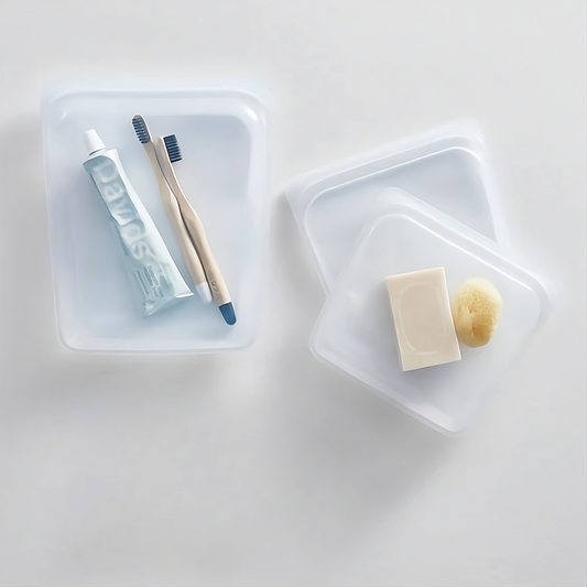 Reusable Silicone Stasher Bags – 3-Pack (2 Medium + 1 Large) Food Storage & Cooking Bags