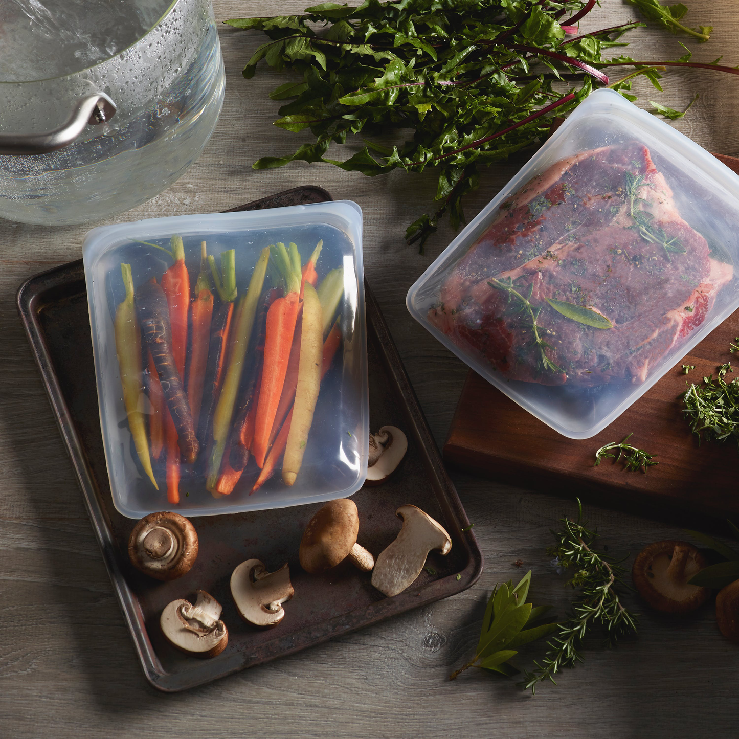 Reusable Silicone Stasher Bags – 3-Pack (2 Medium + 1 Large) Food Storage & Cooking Bags