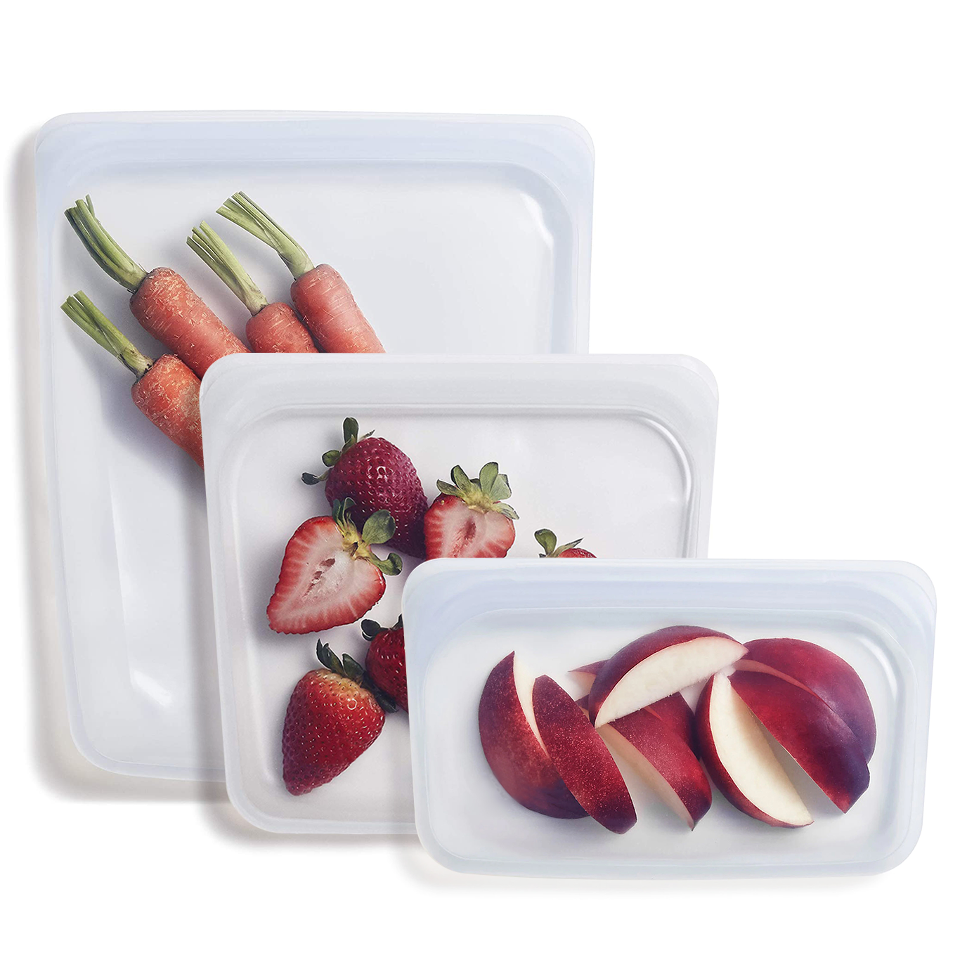 Reusable Silicone Stasher Bags – 3-Pack (Small, Medium & Large) Food Storage & Cooking Bags