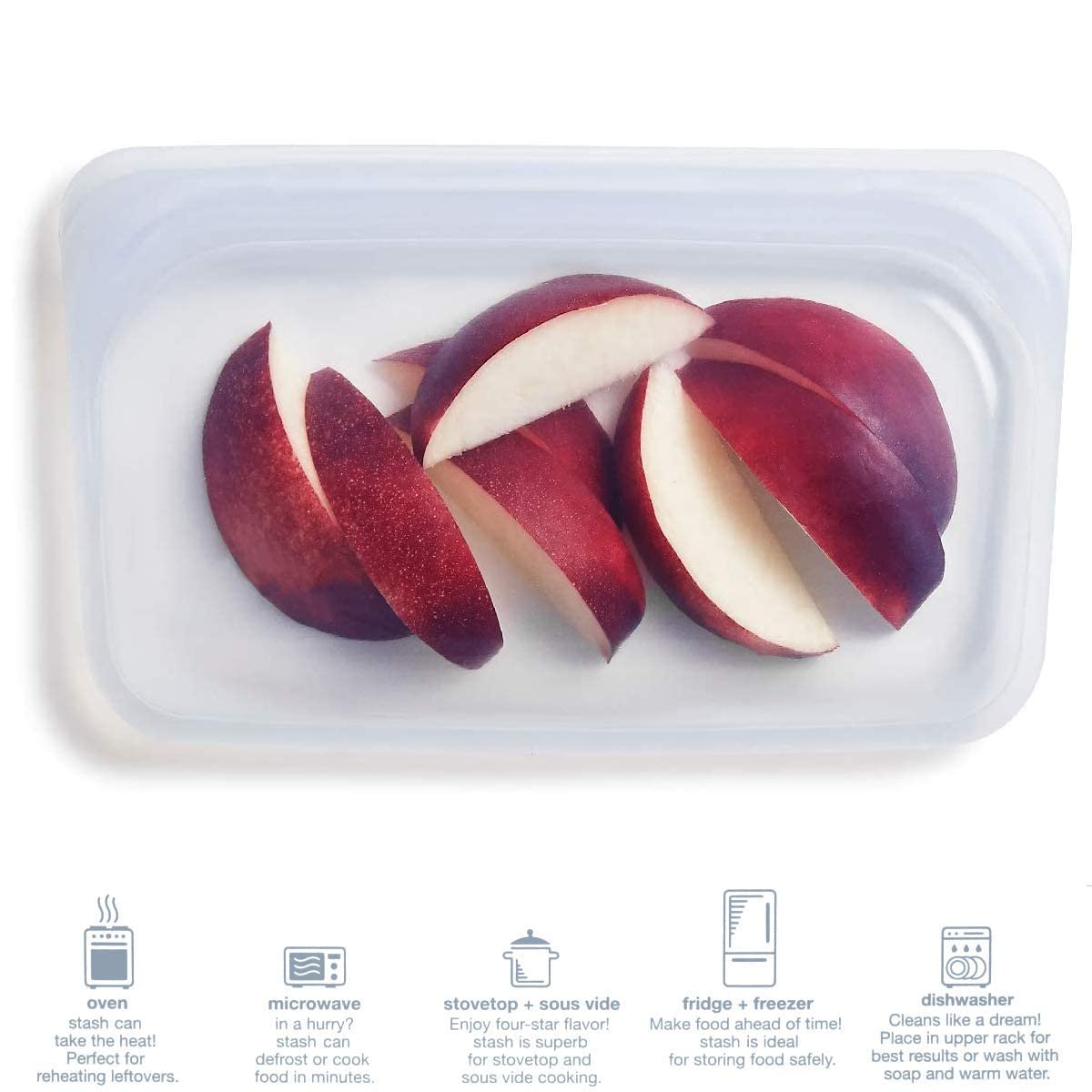 Reusable Silicone Stasher Bag – Small (300 ml) Food Storage & Cooking Bag